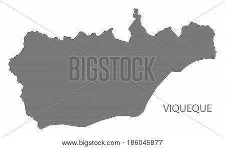 Viqueque East Timor Map Grey Illustration Silhouette