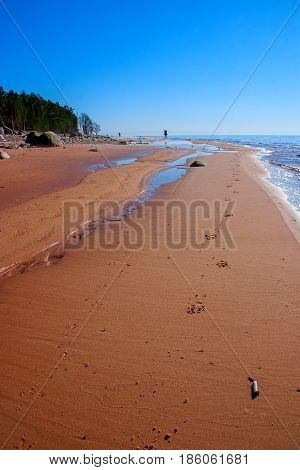 Vidzeme Stony Seacoast. Baltic Sea coast. Kurmrags