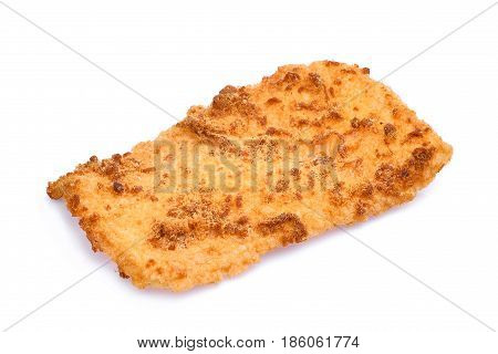 rice cracker with pork floss isolated on white background