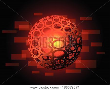 abstract color red circle modern grafhic design