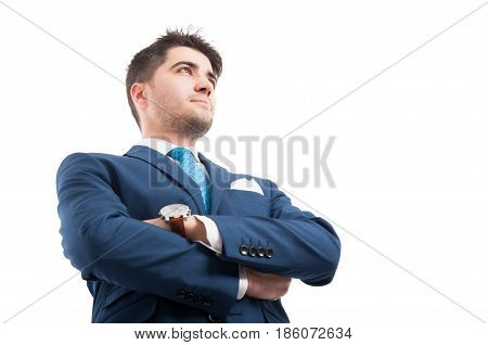 Low Angle Of Confident Lawyer Or Salesman