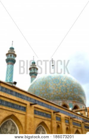 In Iran  And Old Antique Mosque    Minaret