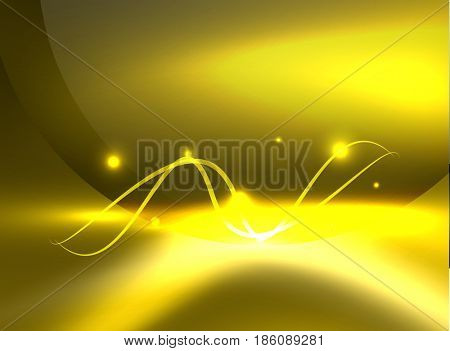 Glowing shiny wave background, energy concept illustration