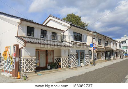 NAGANO JAPAN - APRIL 19, 2017: Historical Nakamachi street in Matsumoto.