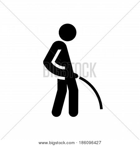 Man, icon isolated on white background flat style.