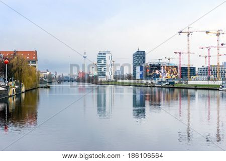BERLIN, GERMANY- December 24, 2016: Tv tower or Fersehturm on December 24, 2016. BERLIN, Germany.