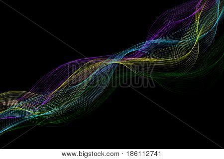abstract wave colorful background.vector and illustration .