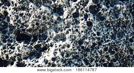 Magma Background. Toned. Wide. Porous Texture.