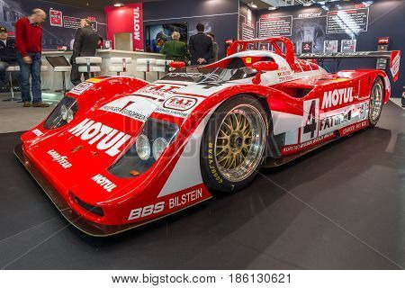 STUTTGART GERMANY - MARCH 02 2017: Racing car Kremer Porsche K8 Spyder 1995. Europe's greatest classic car exhibition 