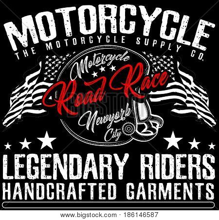 Vintage Motorcycle T-shirt Graphic fashion style new art
