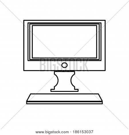 modern screen computer monitor technology vector illustration