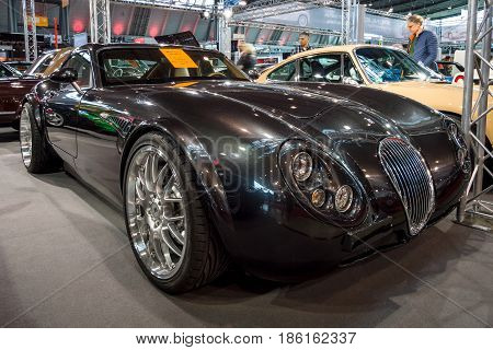 STUTTGART GERMANY - MARCH 02 2017: Sports car Wiesmann GT MF4 2011. Europe's greatest classic car exhibition "RETRO CLASSICS"