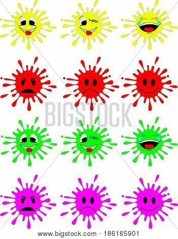 Emotion splash - set of 12 splash with different emotions