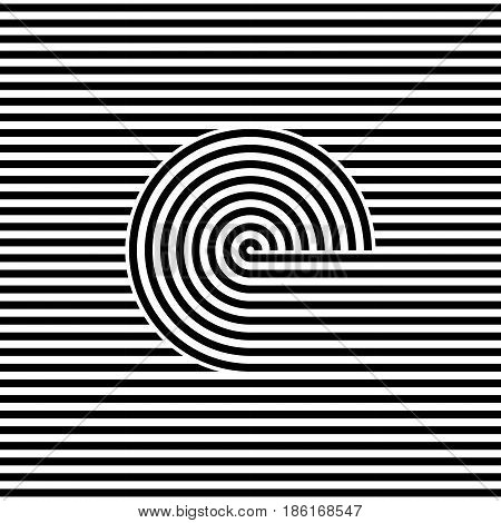 Striped abstract seamless pattern background tile. Black and white retro stripy vector illustration. Textile fabric design element.
