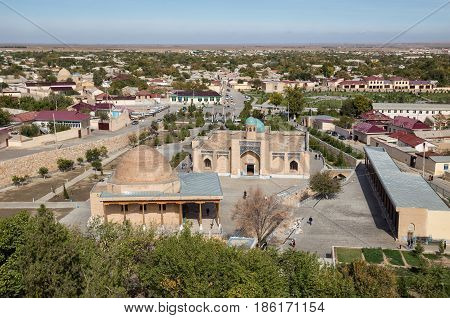 Uzbekistan. View down to Nurata from the fort of Alexander the Great