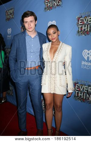 LOS ANGELES - MAY 6:  Nick Robinson, Amandla Stenberg at the "Everything, Everything" Premiere on the TCL Chinese 6 Theater on May 6, 2017 in Los Angeles, CA