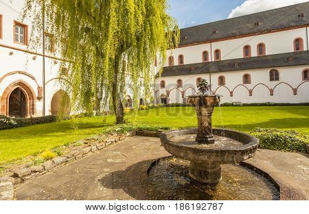 Cloister Of The Monastery Eberbach Eltville Am Rhein Rheingau Hessen Germany