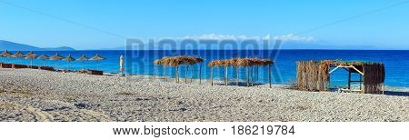 Summer Morning Pulebardha Beach (albania).