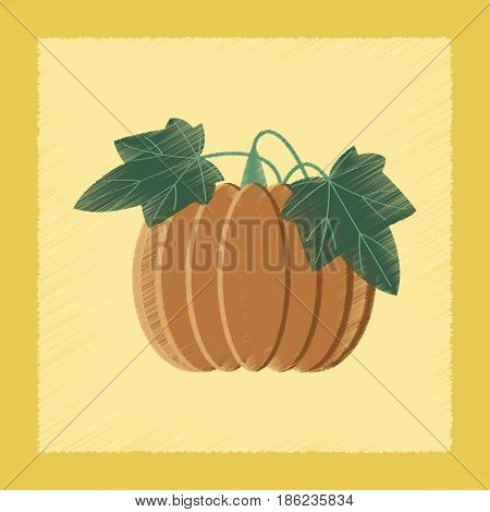 flat shading style Illustrations of plant Cucurbita