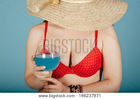 Summer Fashion Girl Wearing Hat
