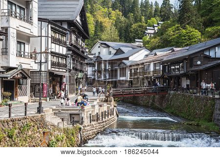 Ginzan Onsen traditional village in Japan's Yamagata prefecture