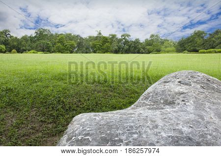 Garden with the refreshing. Along with the rocks.