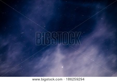 Black Night Sky Plenty Of Stars With