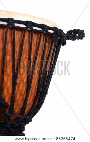 djembe african percussion handmade wooden drum with goat skin