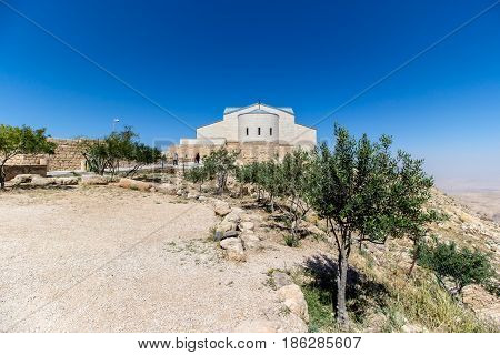 The Memorial church of Moses at Mount Nebo Jordan