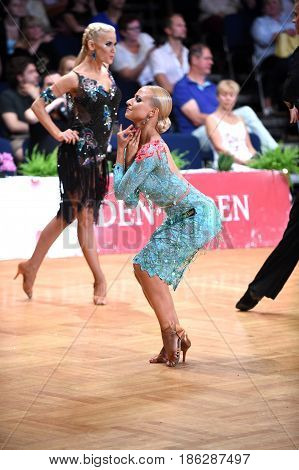 Latin Woman Dancer In A Dance Pose