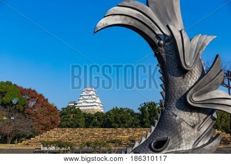 Himeji castle and Shachihoko