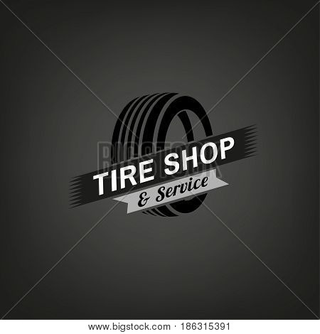 Car tire icon in grey colours useful for icon and logotype design on a light background. Realistic graphic style. Transportation automotive concept. Digital pictogram collection. Vector illustration