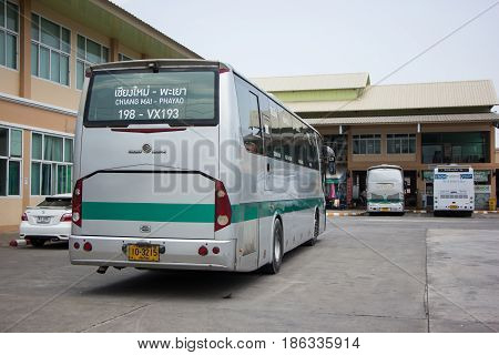Golden Dragon Bus Of Greenbus Company. Route  Between Chiangmai And Phayao