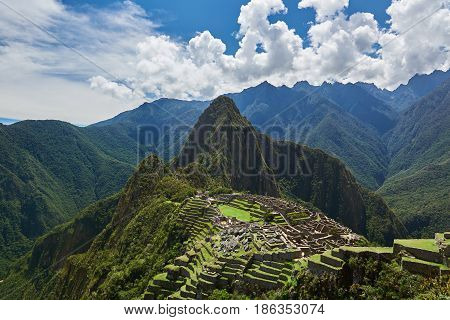Green Terraces In Machu Picchu