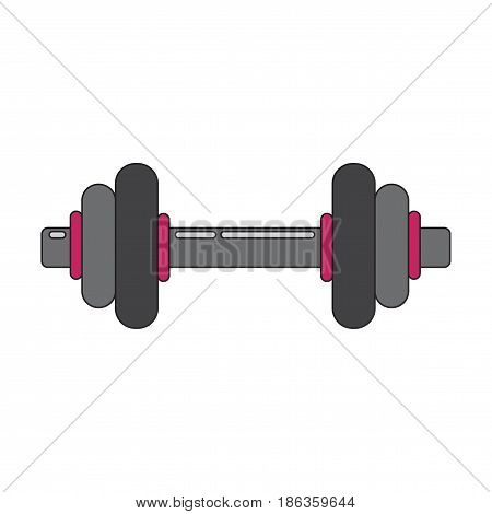 Icon in flat design dumbbell sport bodybuilding