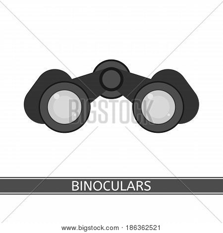 Binoculars icon vector illustration isolated on white background in flat style. For travel, bird watching, stargazing, sightseeing. With magnification.