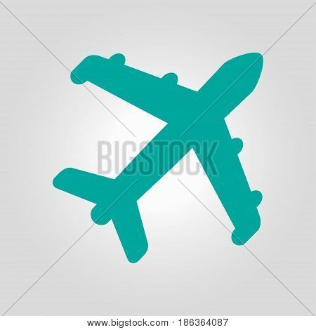 Plane icon. Travel symbol. Airplane plane from the bottom sign.
