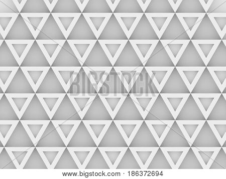 Equilateral Triangles - White Abstract Background