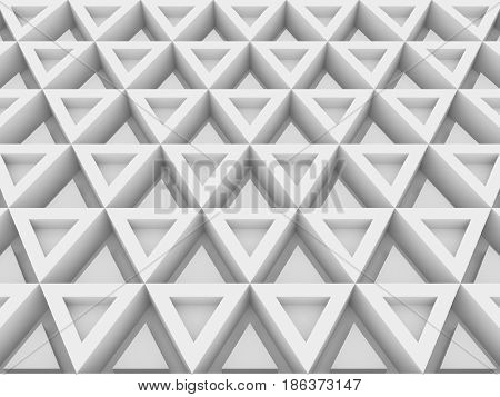 Equilateral Triangles - White Abstract Background