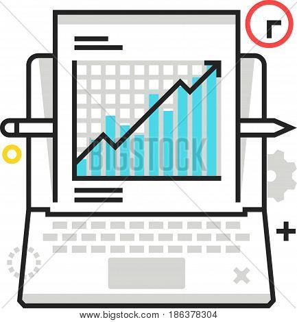 Color Box Icon, Data Analytics Illustration, Icon