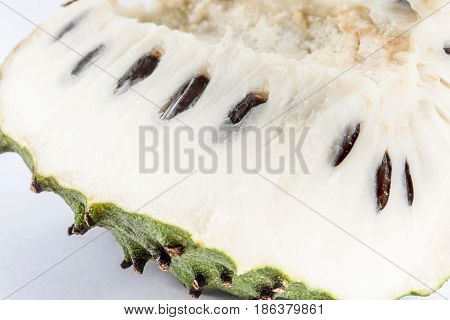 Soursop (Annona muricata) isolated on white background