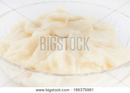Soursop (Annona muricata) pulp isolated on white background