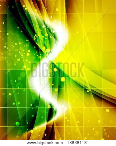 Shiny wave, magic light efffect abstract background