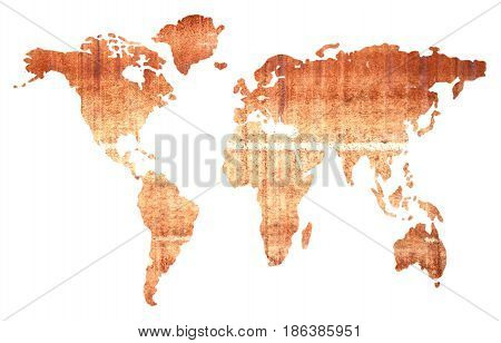 Grune global map isolated on white background