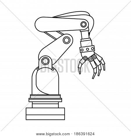 arm hand cyber machine industry vector illustration