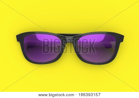 Sun Glasses On Color Background