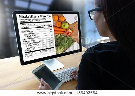 Nutrition Facts Gluten Free Food  Celiac Disease Nutrition , Healthy Lifestyle Concept With Diet And