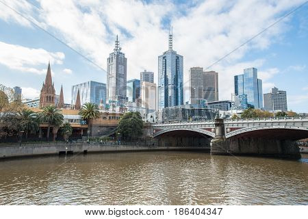 Melbourne city the most liveable city in the world, Victoria state of Australia.