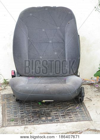 Abandoned Car Seat on ground in Andalusian Village