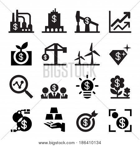 Investment icon set vector illustration Graphic design